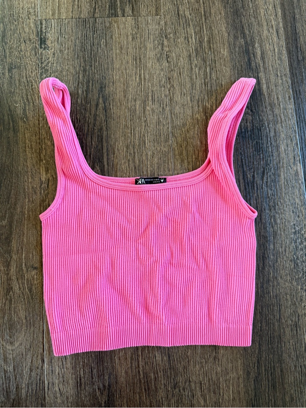 Zara Ribbed Pink Tank Top